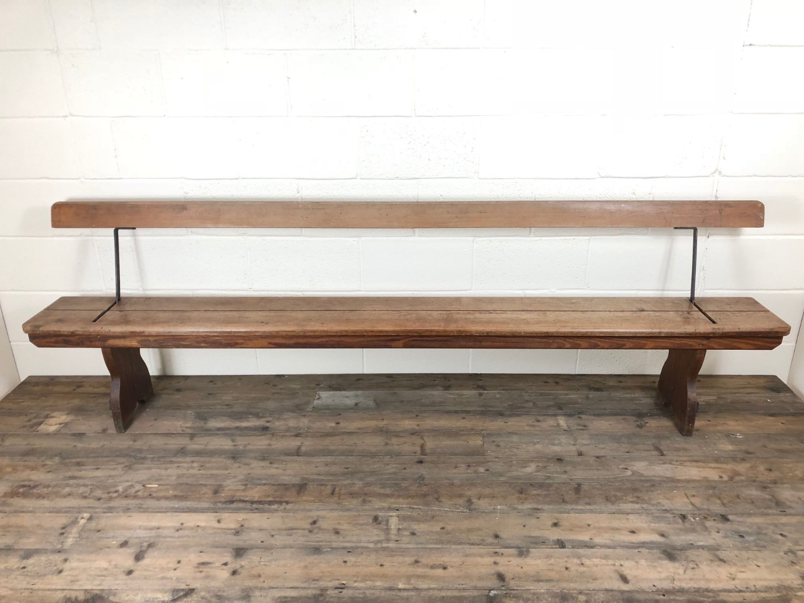 Long Antique Reversible Pitch Pine Chapel Bench (1 of 1) Long Antique Reversible Pitch Pine Chapel Bench (1 of 1)