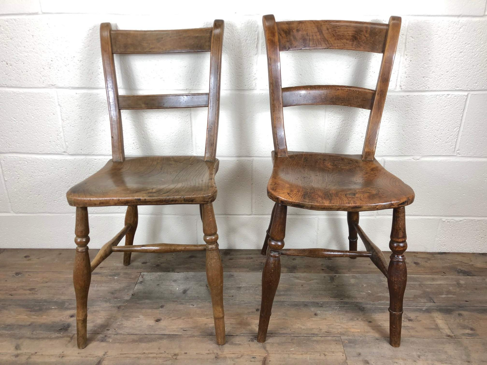 Two Similar 19th Century Ash & Elm Bar Back Farmhouse Chairs (1 of 1) Two Similar 19th Century Ash & Elm Bar Back Farmhouse Chairs (1 of 1)
