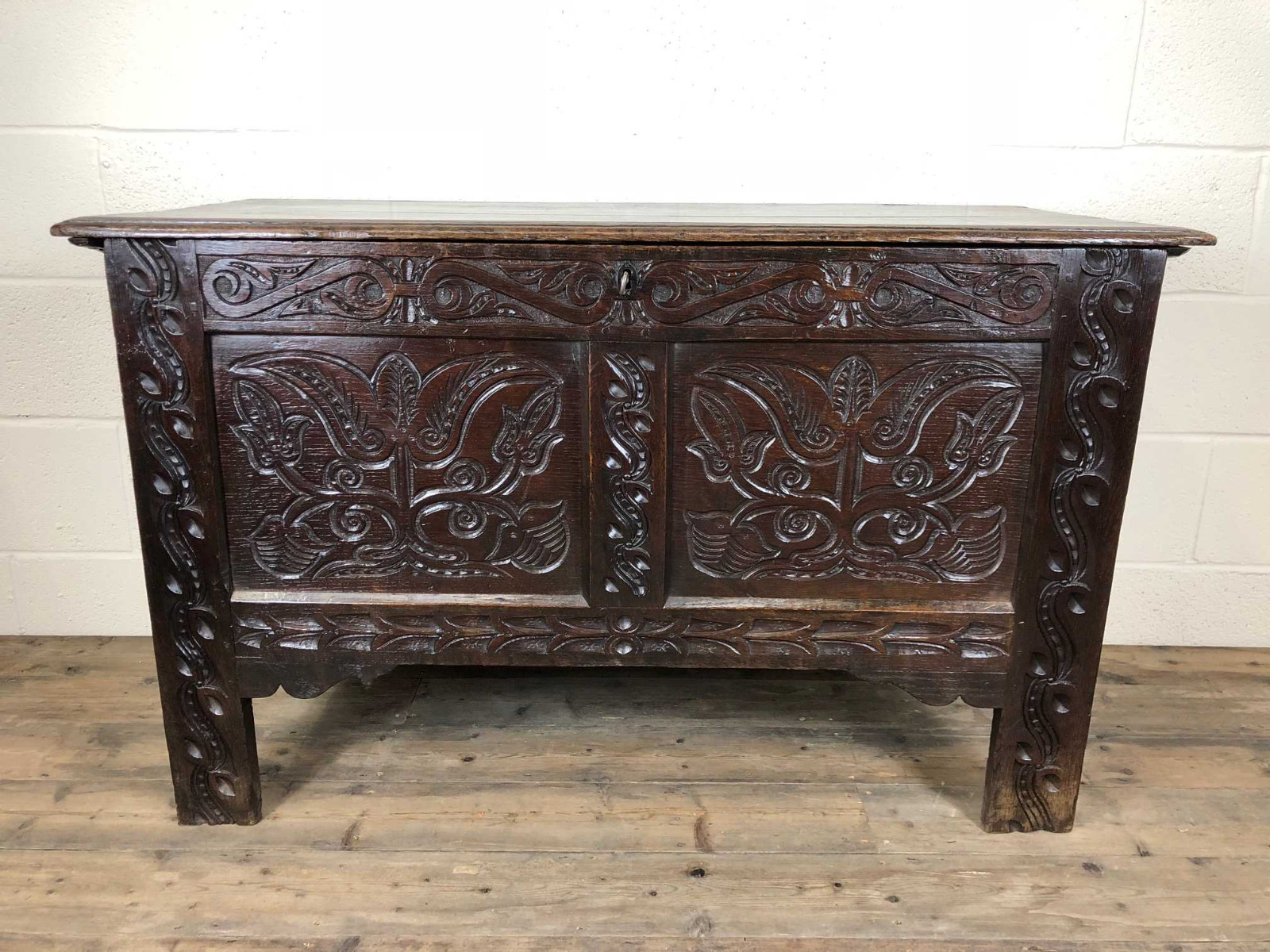 17th Century Carved Oak Coffer (1 of 1) 17th Century Carved Oak Coffer (1 of 1)