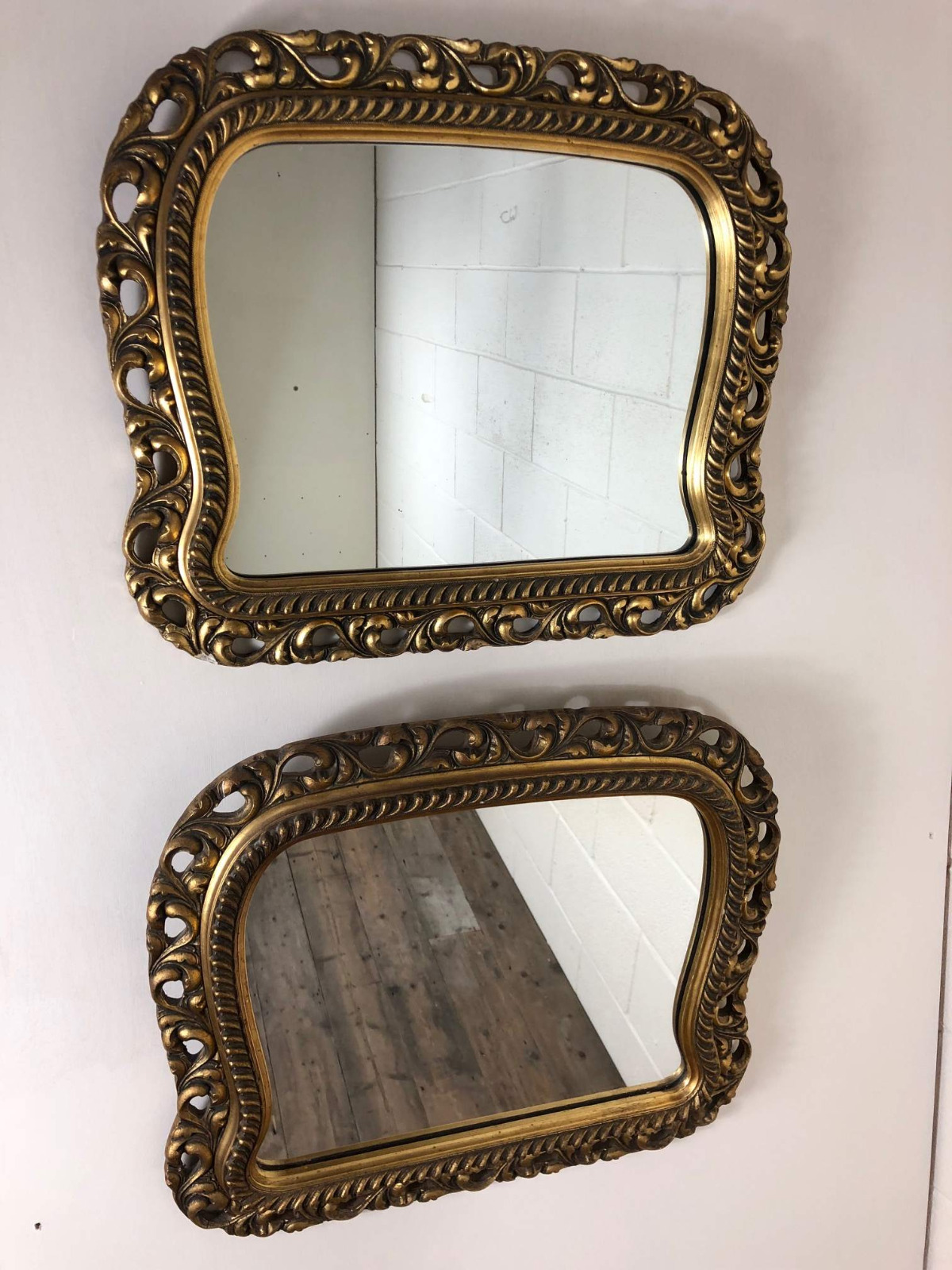 Pair of Gold Gilt Mirrors (1 of 1) Pair of Gold Gilt Mirrors (1 of 1)