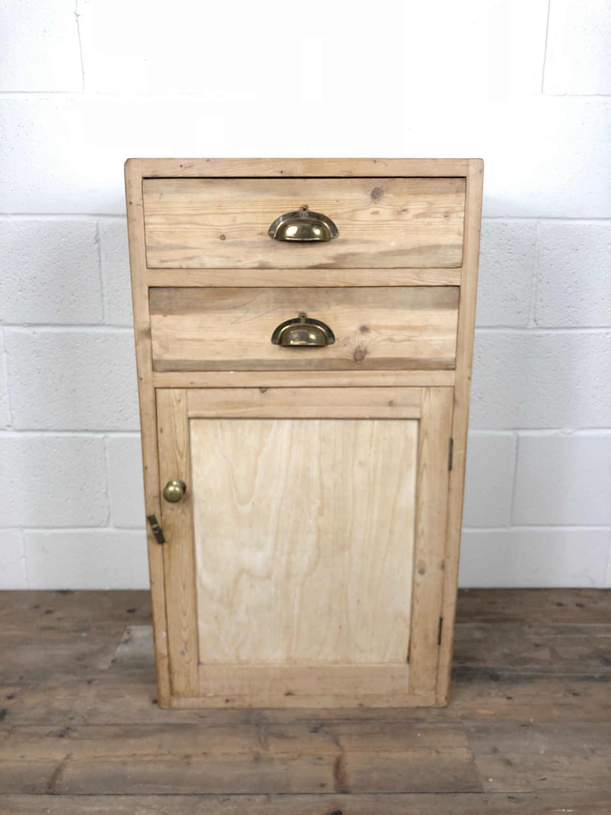 Small Antique Pine Two Drawer Cupboard (1 of 1) Small Antique Pine Two Drawer Cupboard (1 of 1)