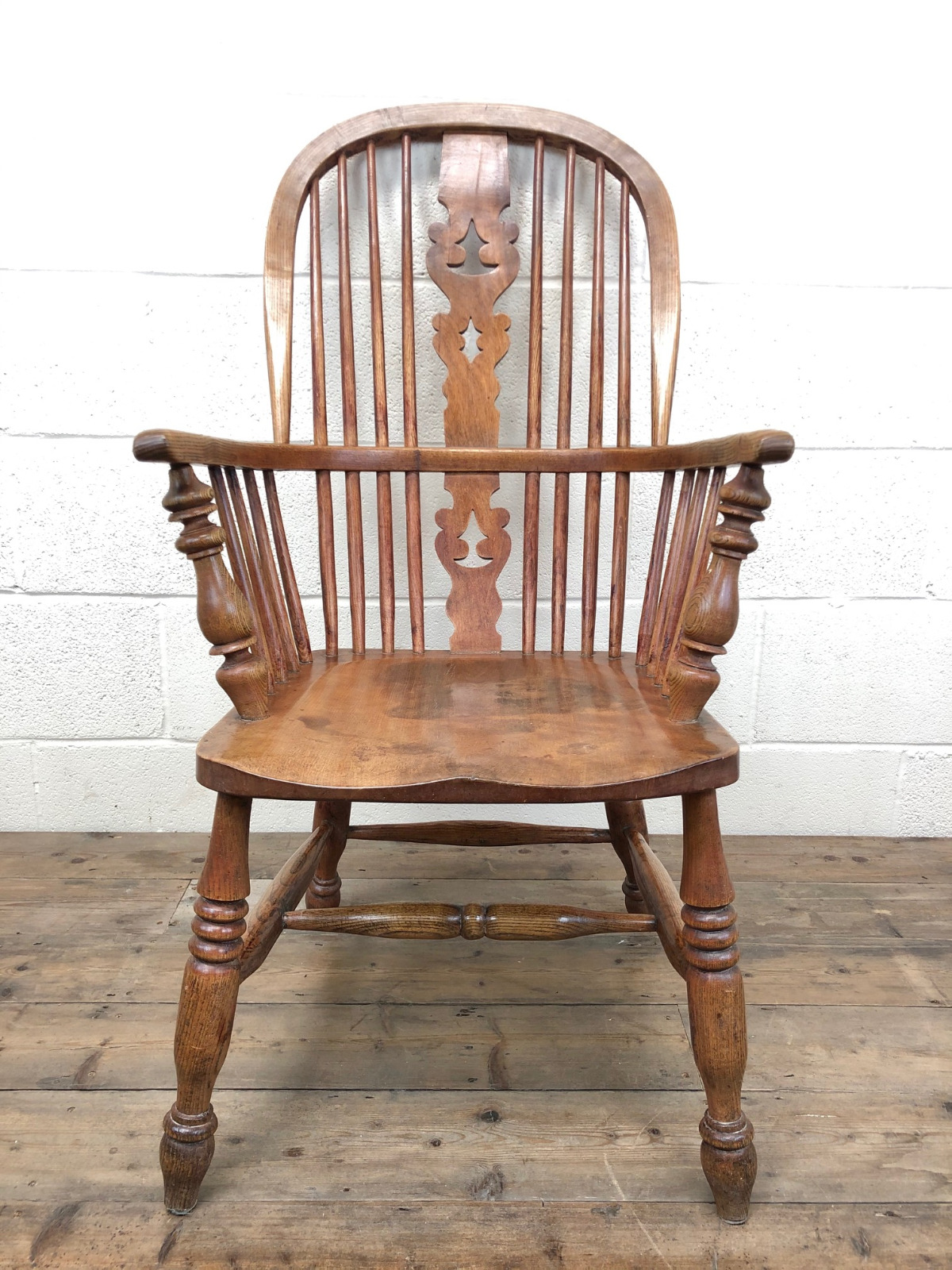 19th Century Ash and Elm Windsor Armchair with Double Stretcher (1 of 1) 19th Century Ash and Elm Windsor Armchair with Double Stretcher (1 of 1)
