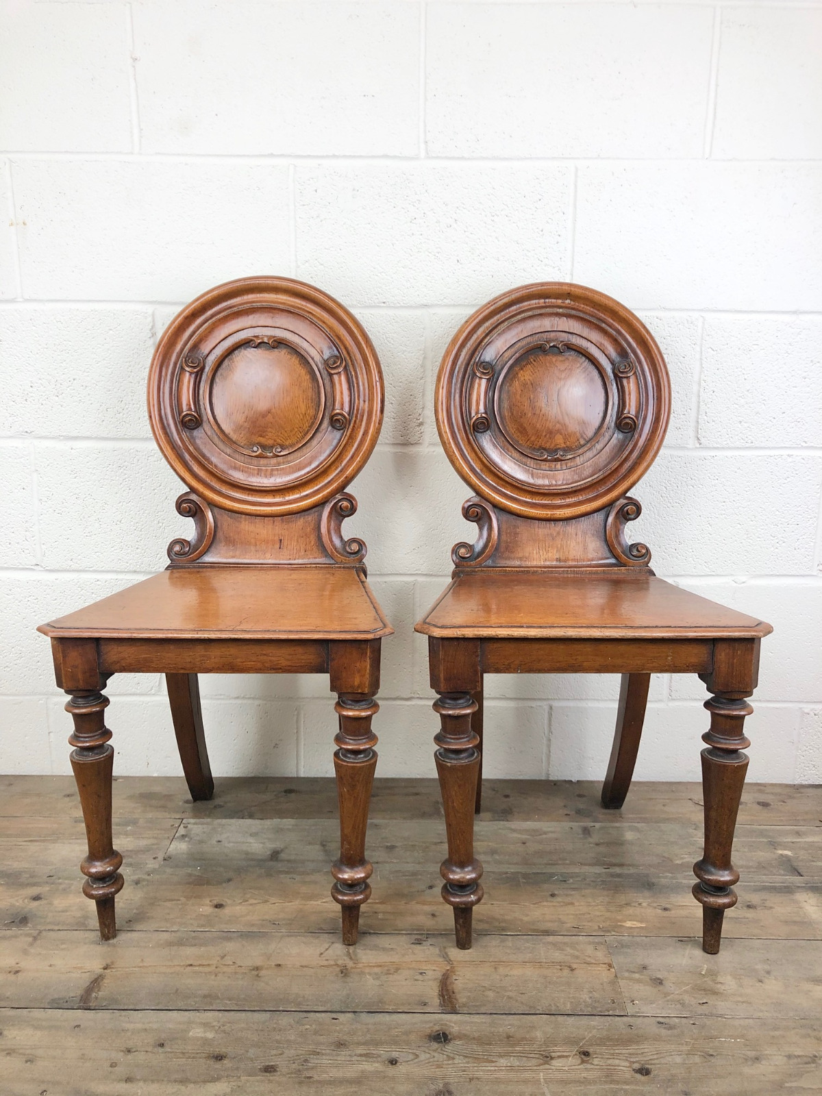 Pair of Decorative Victorian Mahogany Hall Chairs (1 of 12) Pair of Decorative Victorian Mahogany Hall Chairs (1 of 12)