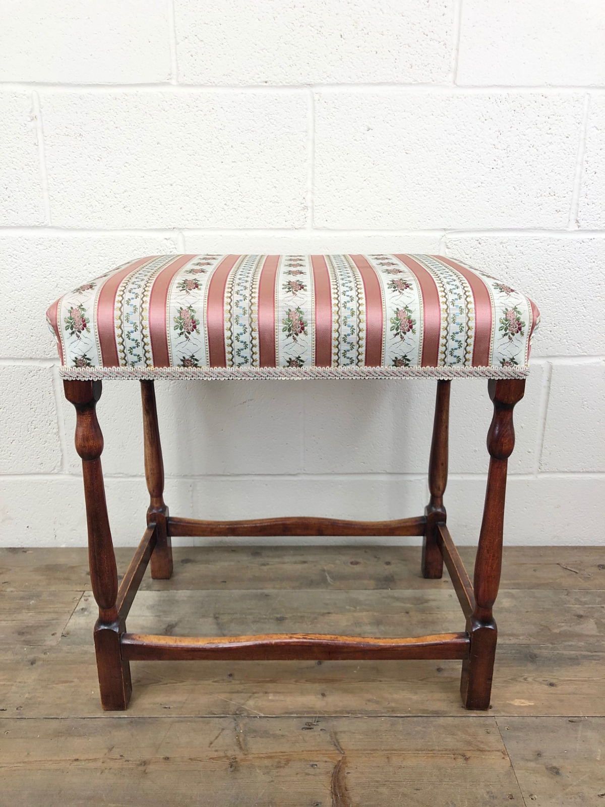 Early 20th Century Stained Beech Stool (1 of 10) Early 20th Century Stained Beech Stool (1 of 10)