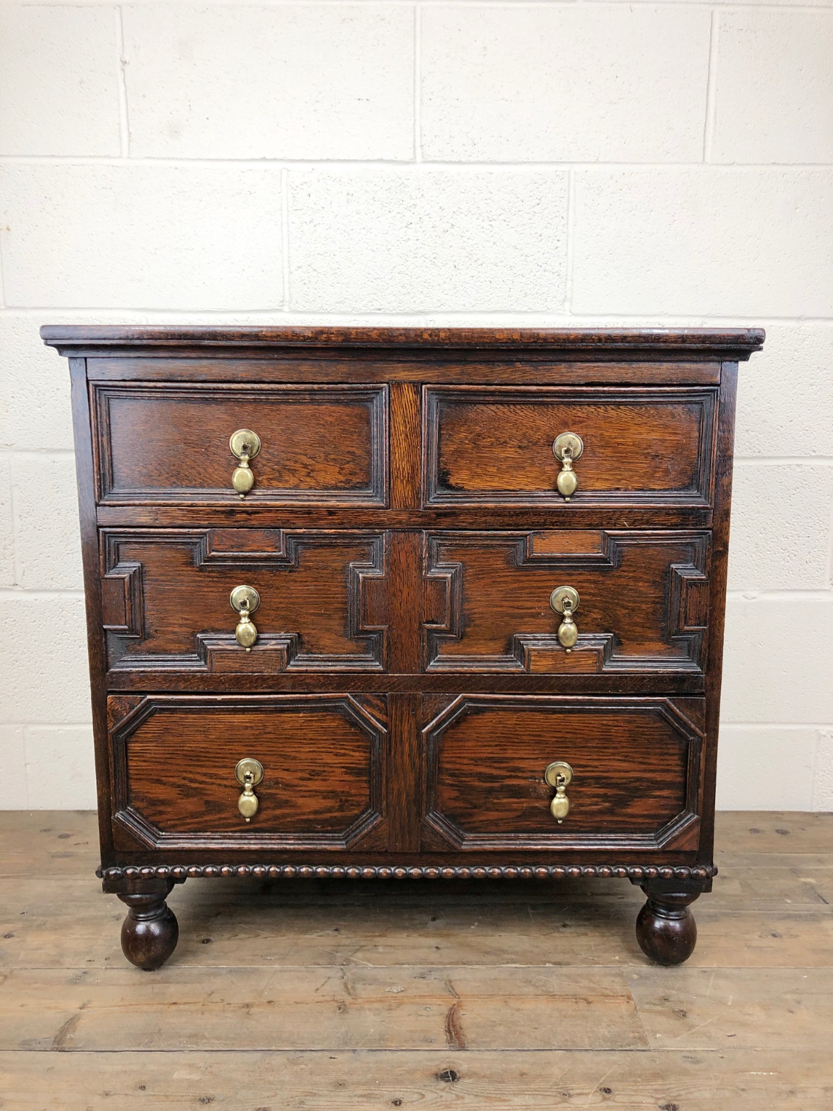 Small Jacobean Revival Oak Chest of Drawers (1 of 1) Small Jacobean Revival Oak Chest of Drawers (1 of 1)