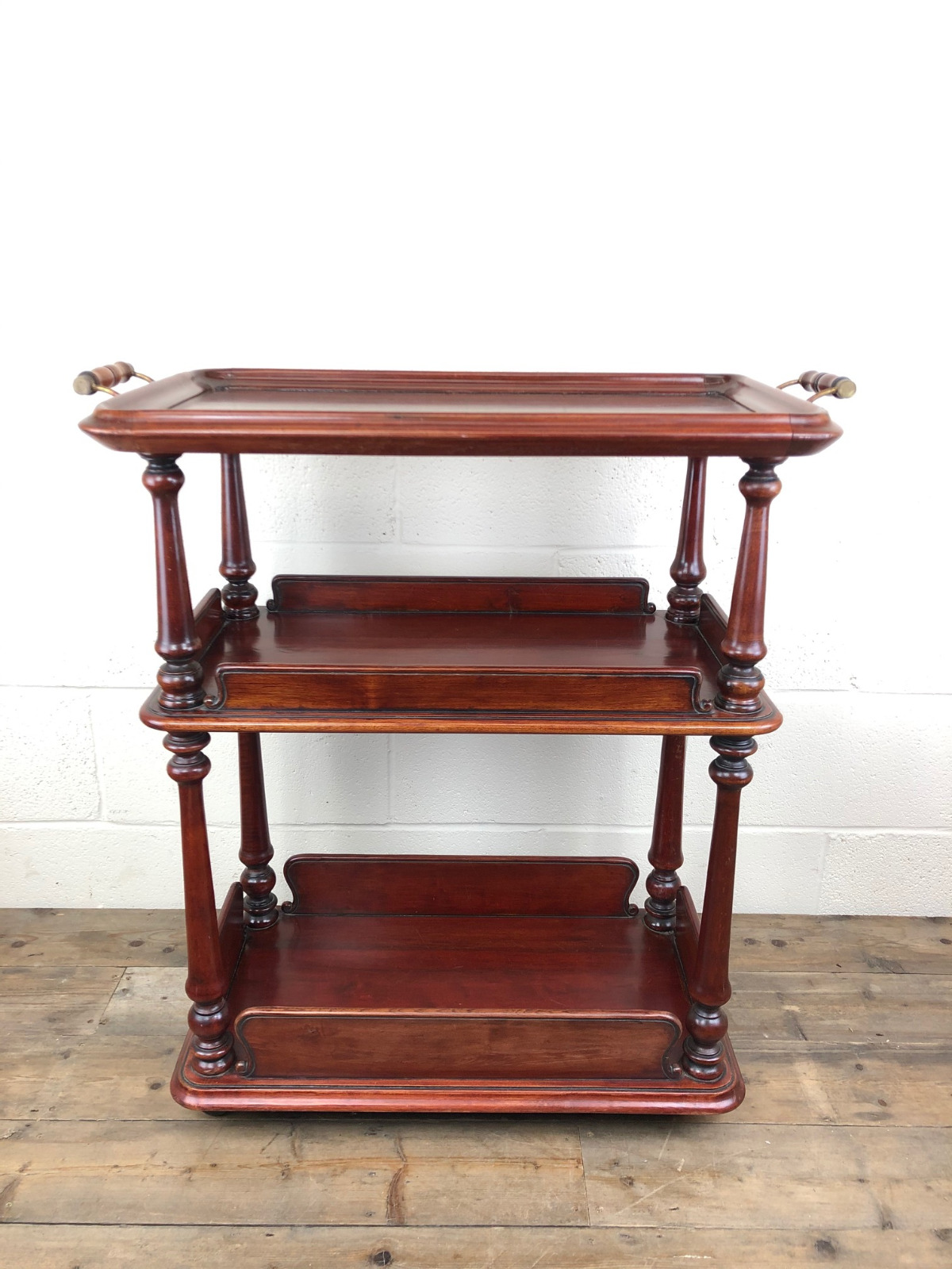Antique Mahogany Three Tier Drinks Trolley (1 of 8) Antique Mahogany Three Tier Drinks Trolley (1 of 8)