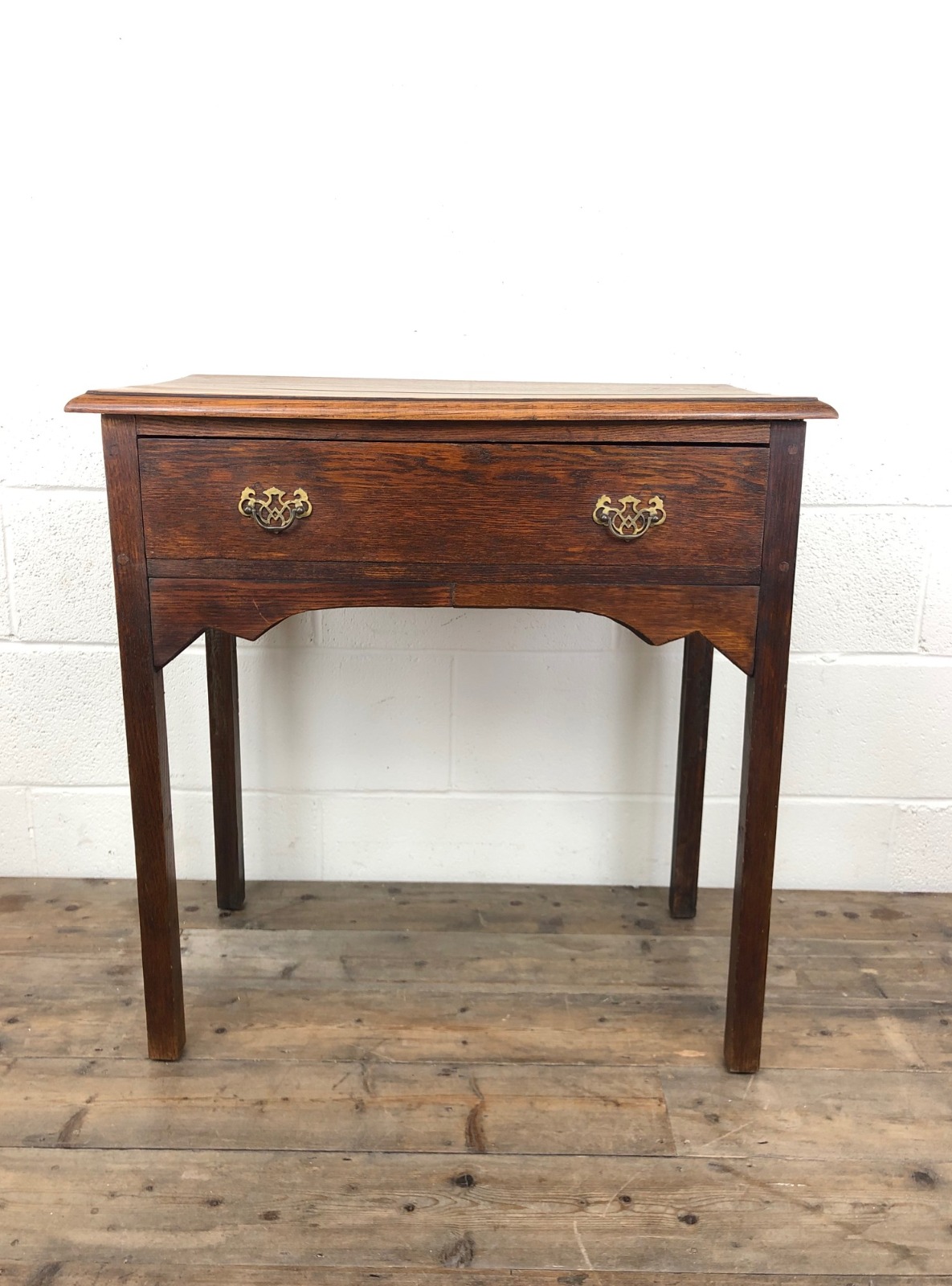 Antique Oak Console Table with Drawer (1 of 9) Antique Oak Console Table with Drawer (1 of 9)