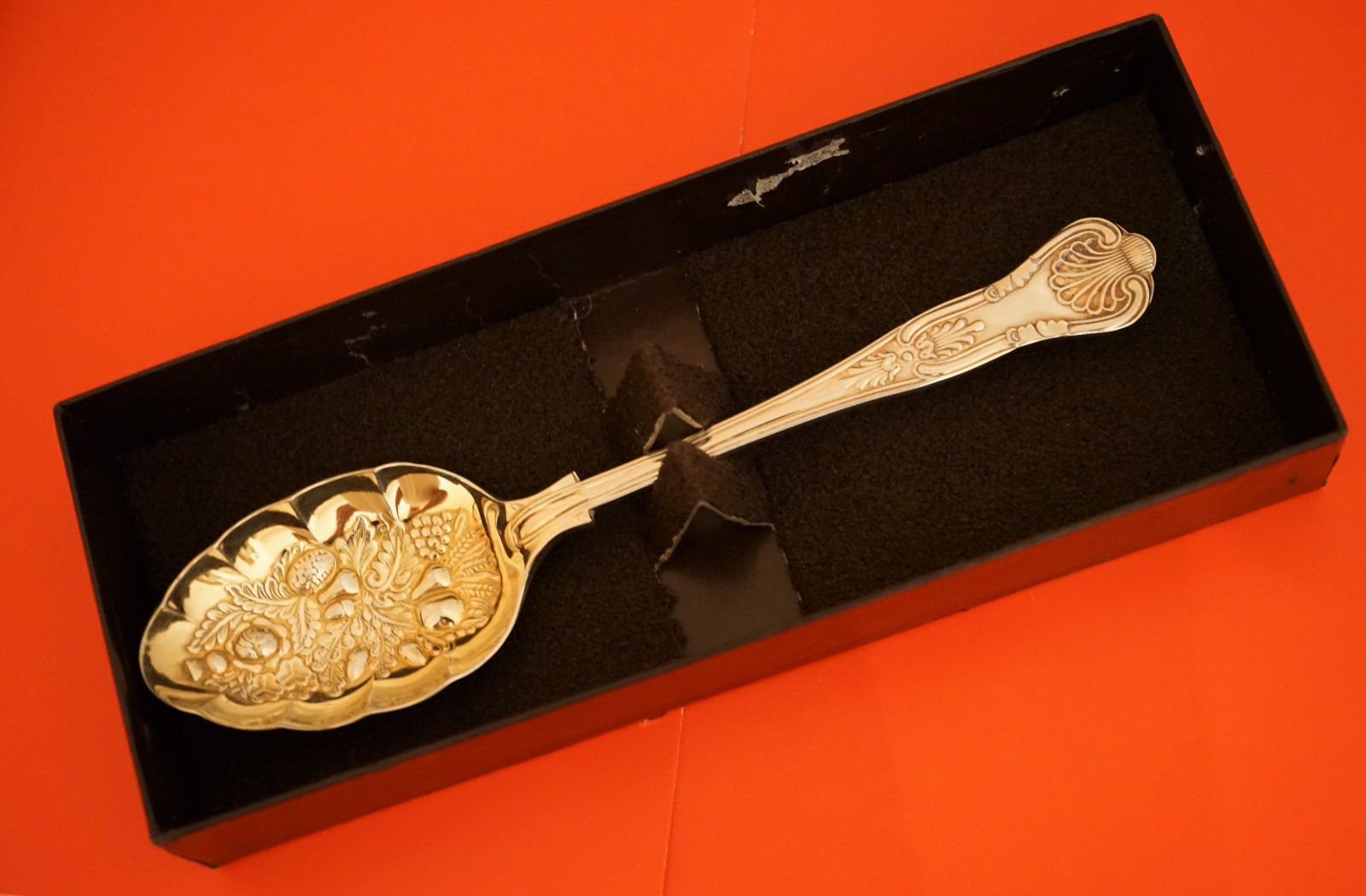 Large Sheffield EPNS Berry Spoon with Gilded Bowl - Collectable Item (1 of 9)