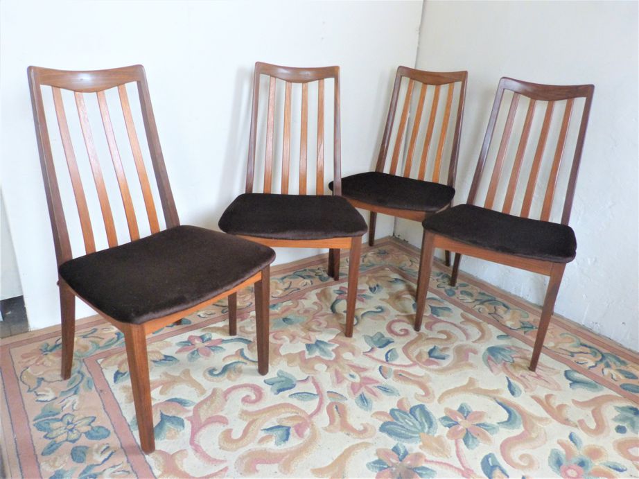 Set Of 4 G Plan Fresco Dining Chairs New Chocolate Brown Upholstery Fab Set Superb Condition 6857 La108689 Loveantiques Com