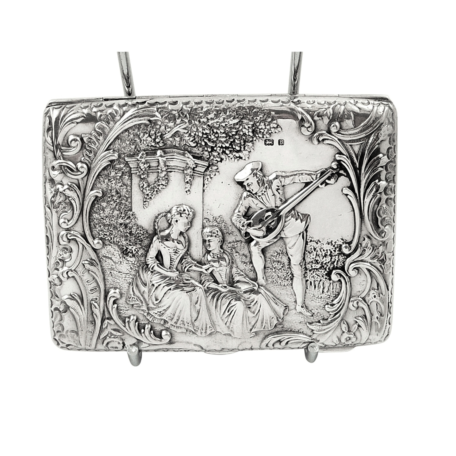 Antique Sterling Silver Card Case with Scenes 1901 (1 of 1) Antique Sterling Silver Card Case with Scenes 1901 (1 of 1)