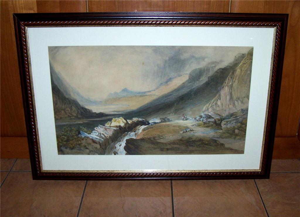 Signed Watercolour Painting, Possibly Glencoe, Scotland Signed J.Joy & Dated 1868 (1 of 7)