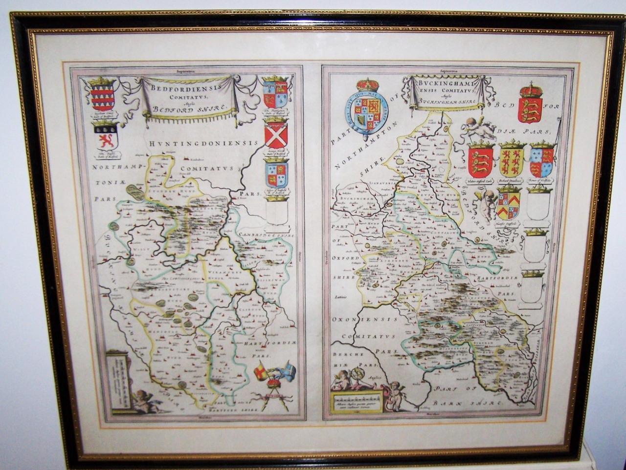 1650 Copper Engraved Map of the Counties of Buckinghamshire & Bedfordshire by Johannes Blaeu (1 of 1) 1650 Copper Engraved Map of the Counties of Buckinghamshire & Bedfordshire by Johannes Blaeu (1 of 1)