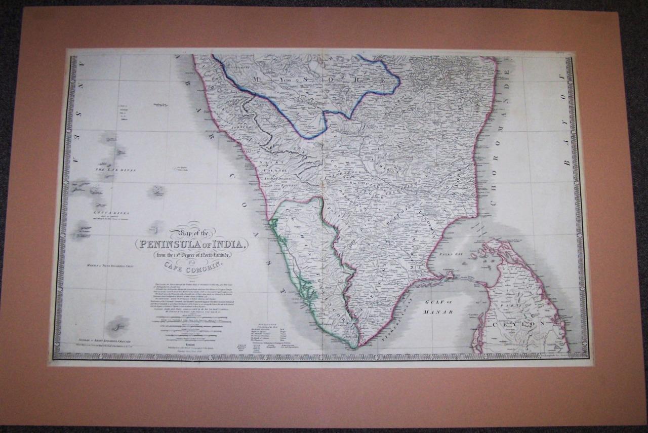 1844 Map of the Peninsula of India  by J. Wyld (1 of 5)
