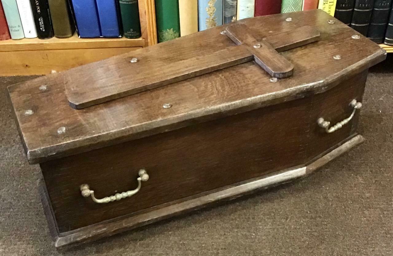 Old Coffin Collection Box or Money Box (1 of 1) Old Coffin Collection Box or Money Box (1 of 1)