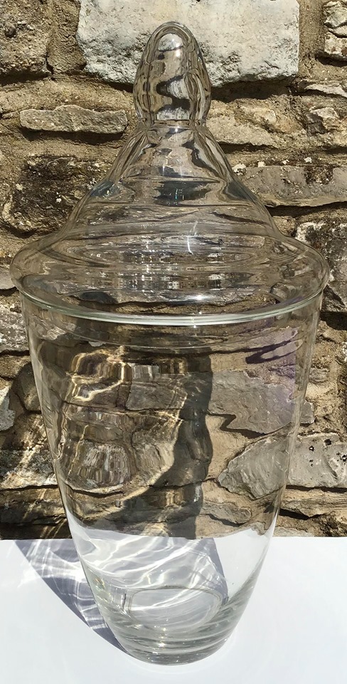 Large Vintage Glass Apothecary Vase c.1950 (1 of 6)