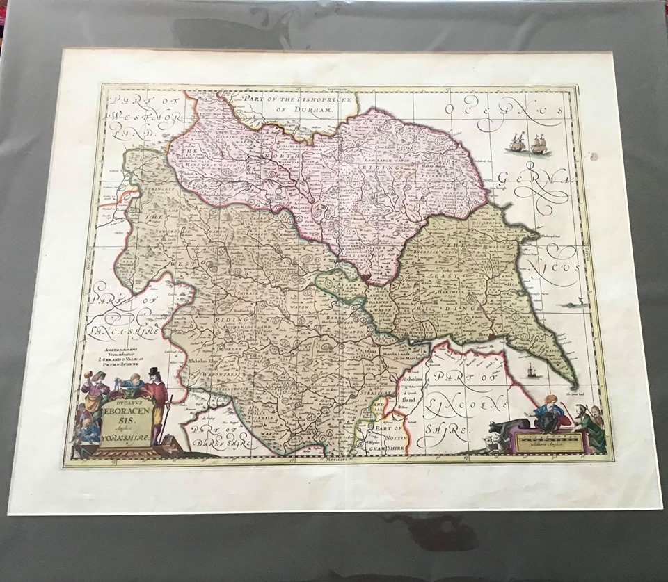 1640s Hand Coloured Map of Yorkshire by Jan Jannson (1 of 5)