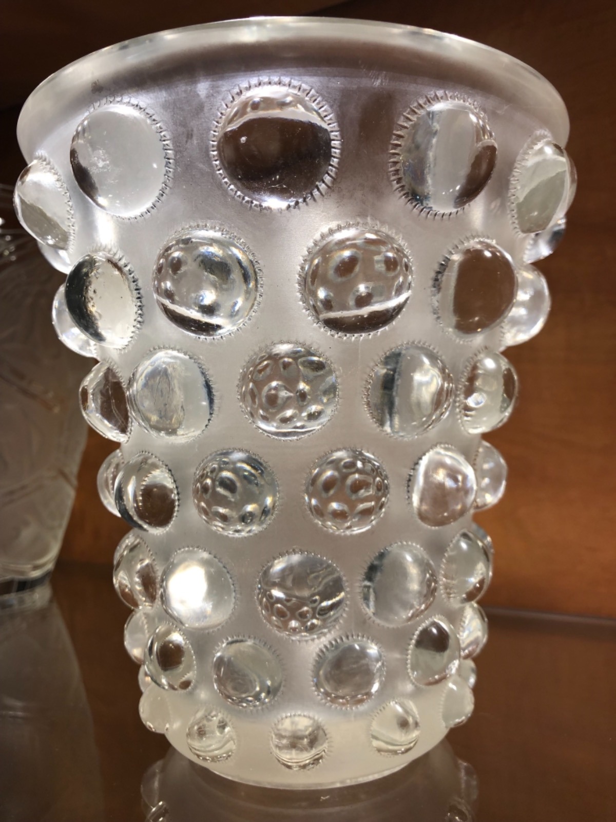 Very Rare Original Rene Lalique 'Bammako' Vase in Excellent Condition with Acid Etched Signature to Base (1 of 1) Very Rare Original Rene Lalique 'Bammako' Vase in Excellent Condition with Acid Etched Signature to Base (1 of 1)