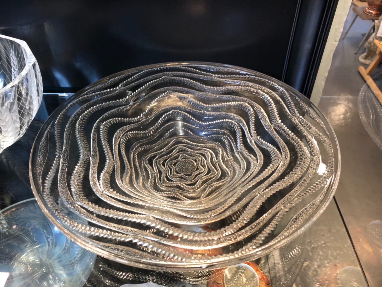 Rare Rene Lalique 'Annecy' Pattern Bowl in Flawless Condition with Acid Etched R Lalique Signature c.1934 (1 of 1) Rare Rene Lalique 'Annecy' Pattern Bowl in Flawless Condition with Acid Etched R Lalique Signature c.1934 (1 of 1)