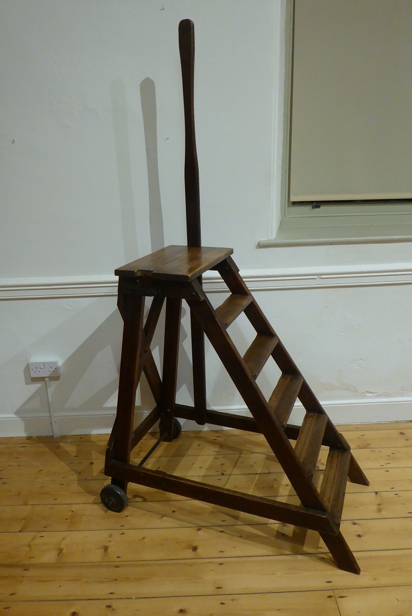 Large Antique Library Steps C.1910 (1 of 1) Large Antique Library Steps C.1910 (1 of 1)