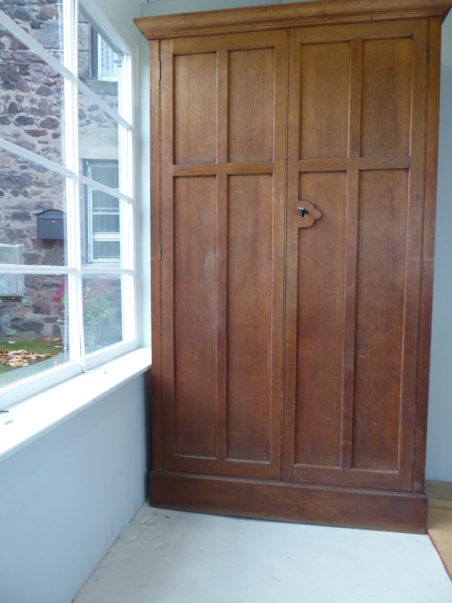 Solid Oak Hall Wardrobe C.1870 (1 of 1) Solid Oak Hall Wardrobe C.1870 (1 of 1)
