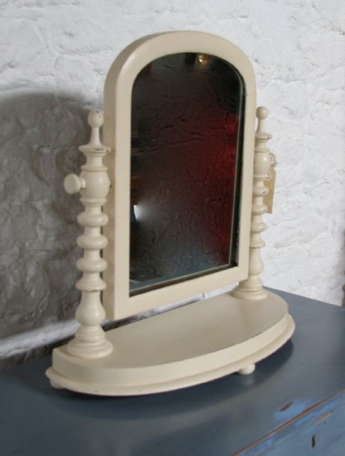 Painted Victorian Tilting Toilet Mirror (1 of 4)