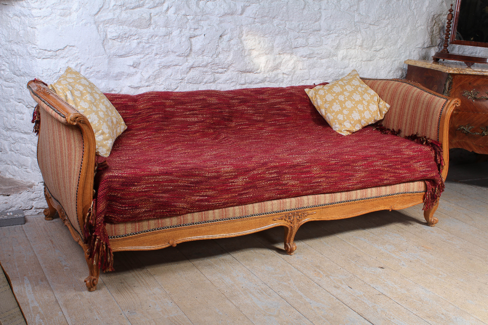 Newly Upholstered Louis XV Style Day Bed c.1920 (1 of 1) Newly Upholstered Louis XV Style Day Bed c.1920 (1 of 1)