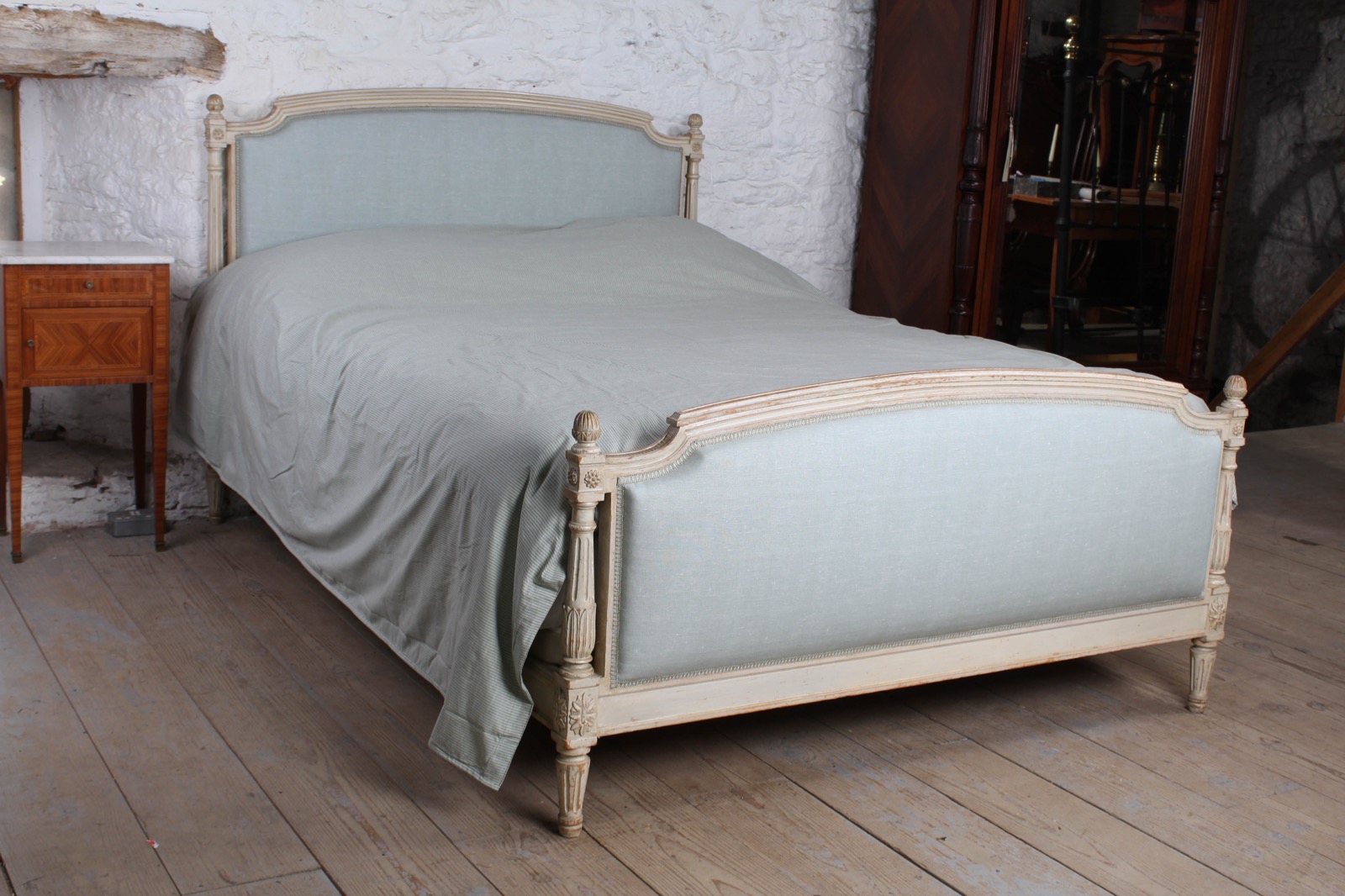 Newly Upholstered French Empire Style King Size Bed LA205870