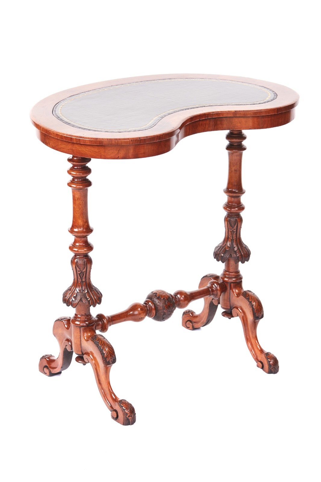 Victorian Walnut Kidney Shape Top Writing Table (1 of 1) Victorian Walnut Kidney Shape Top Writing Table (1 of 1)