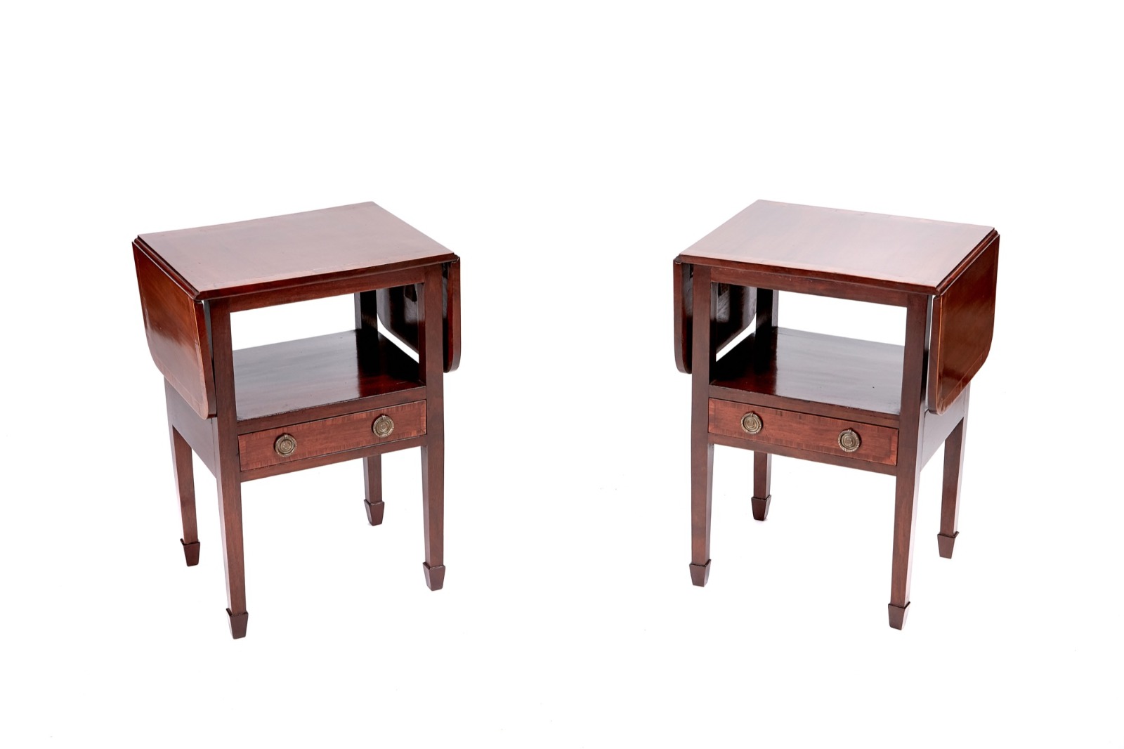 Pair of Mahogany Single Drawer Drop-Leaf Side Tables (1 of 1) Pair of Mahogany Single Drawer Drop-Leaf Side Tables (1 of 1)