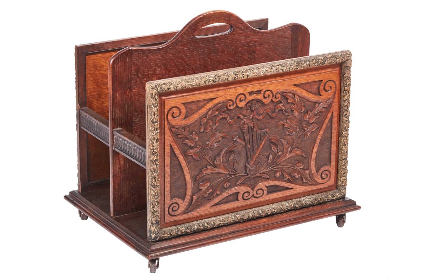 Late Victorian Carved Oak Canterbury (1 of 1) Late Victorian Carved Oak Canterbury (1 of 1)