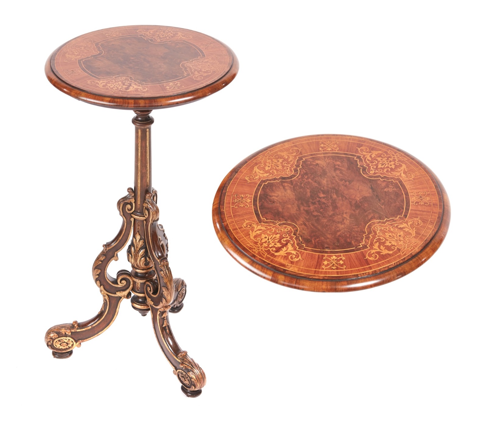 Victorian Italian Walnut & Inlaid Wine / Lamp Table (1 of 1) Victorian Italian Walnut & Inlaid Wine / Lamp Table (1 of 1)
