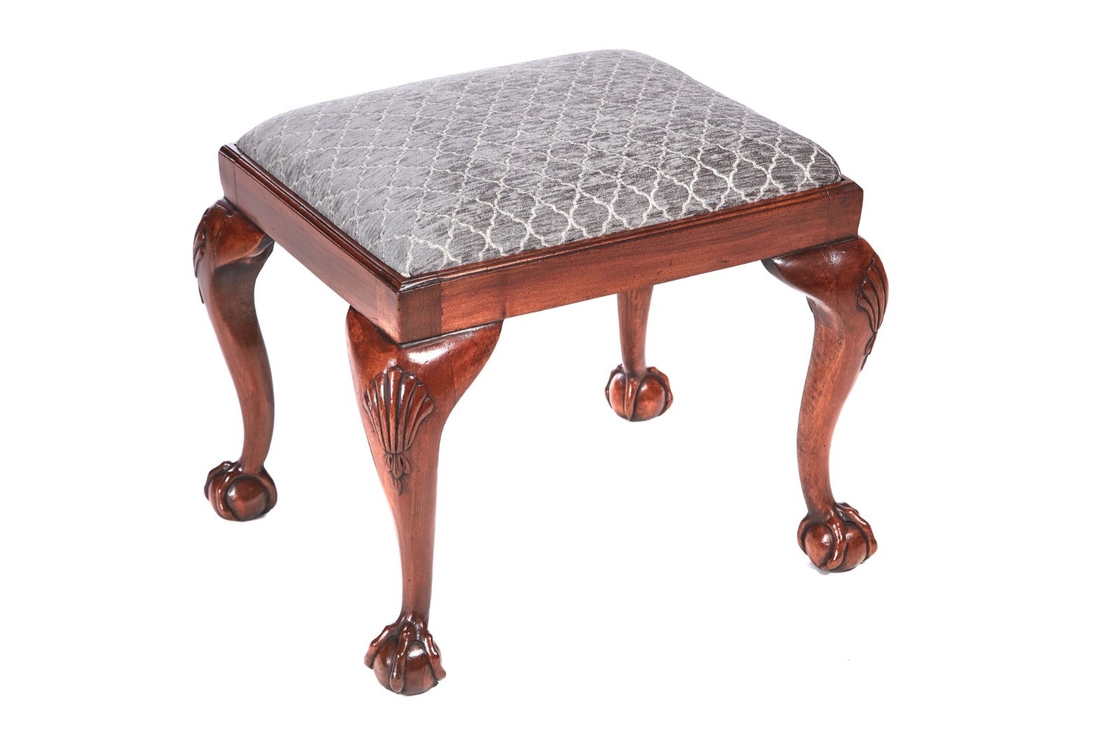 Georgian Style Walnut Footstool C.1920 (1 of 7) Georgian Style Walnut Footstool C.1920 (1 of 7)