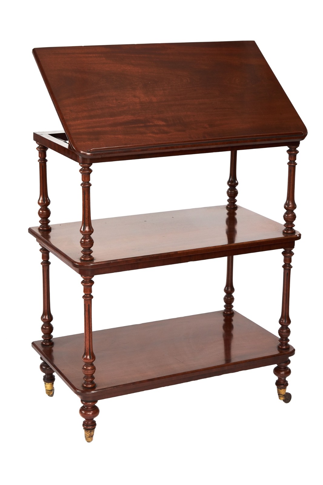 Victorian Mahogany 3 Tier Whatnot with Adjustable Lecturn Top (1 of 3) Victorian Mahogany 3 Tier Whatnot with Adjustable Lecturn Top (1 of 3)