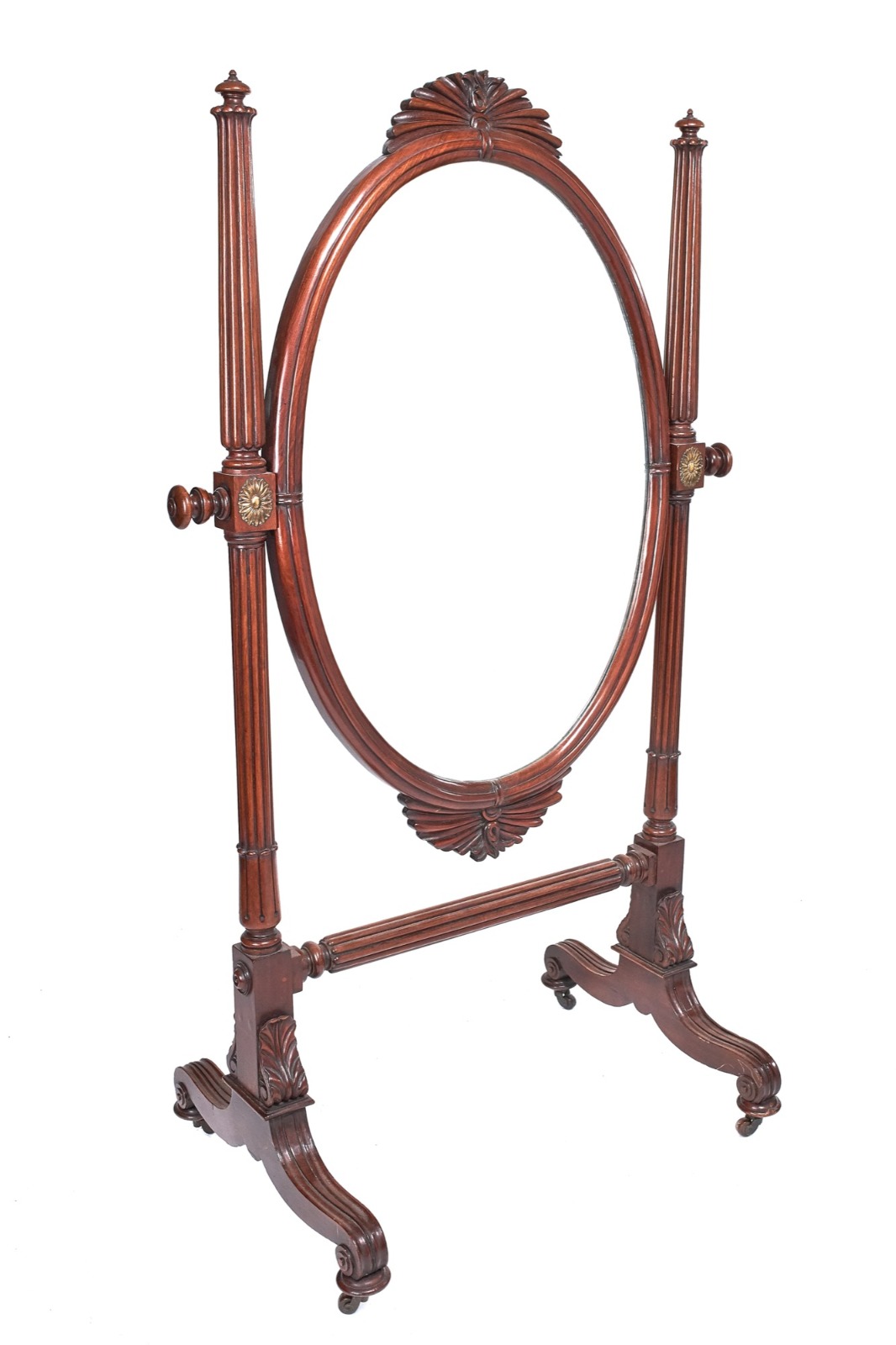 American Philadelphia Empire Cheval Mirror c.1825 (1 of 2)