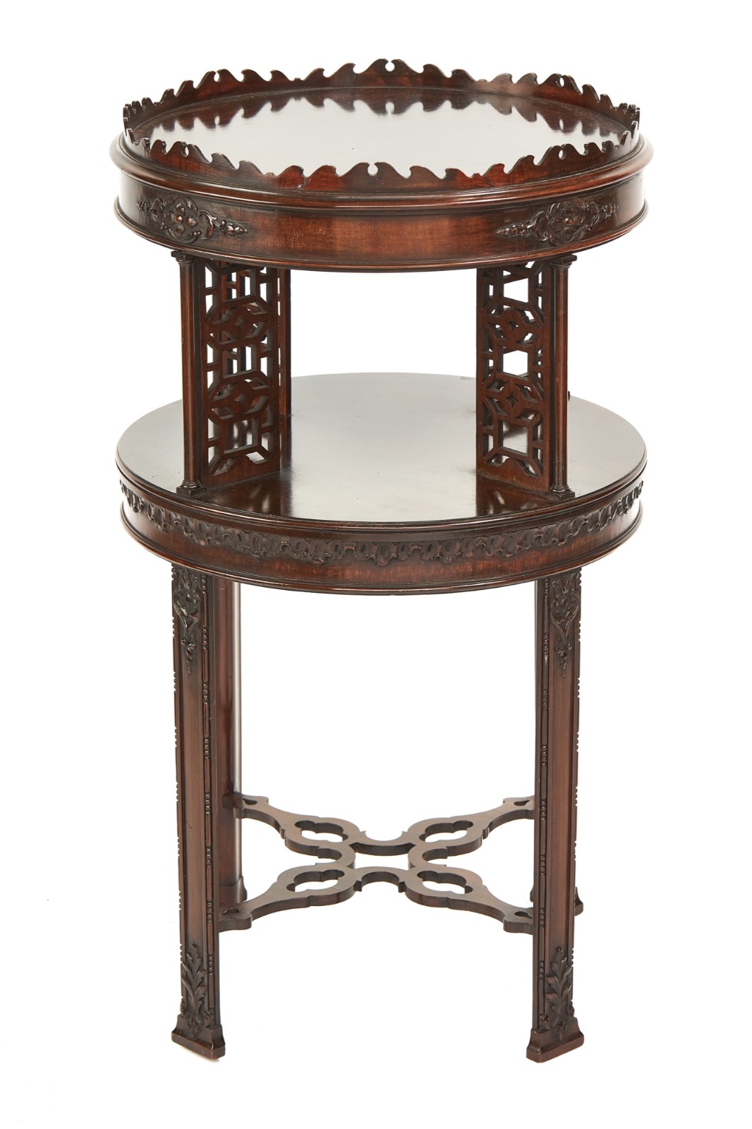 Edwardian Mahogany Book Table with Carved & Fretwork Decoration (1 of 8)