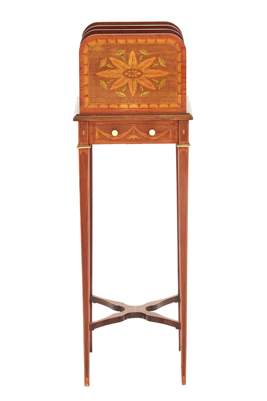 Fine  Sheraton Revival Inlaid  Canterbury on Stand (1 of 7)