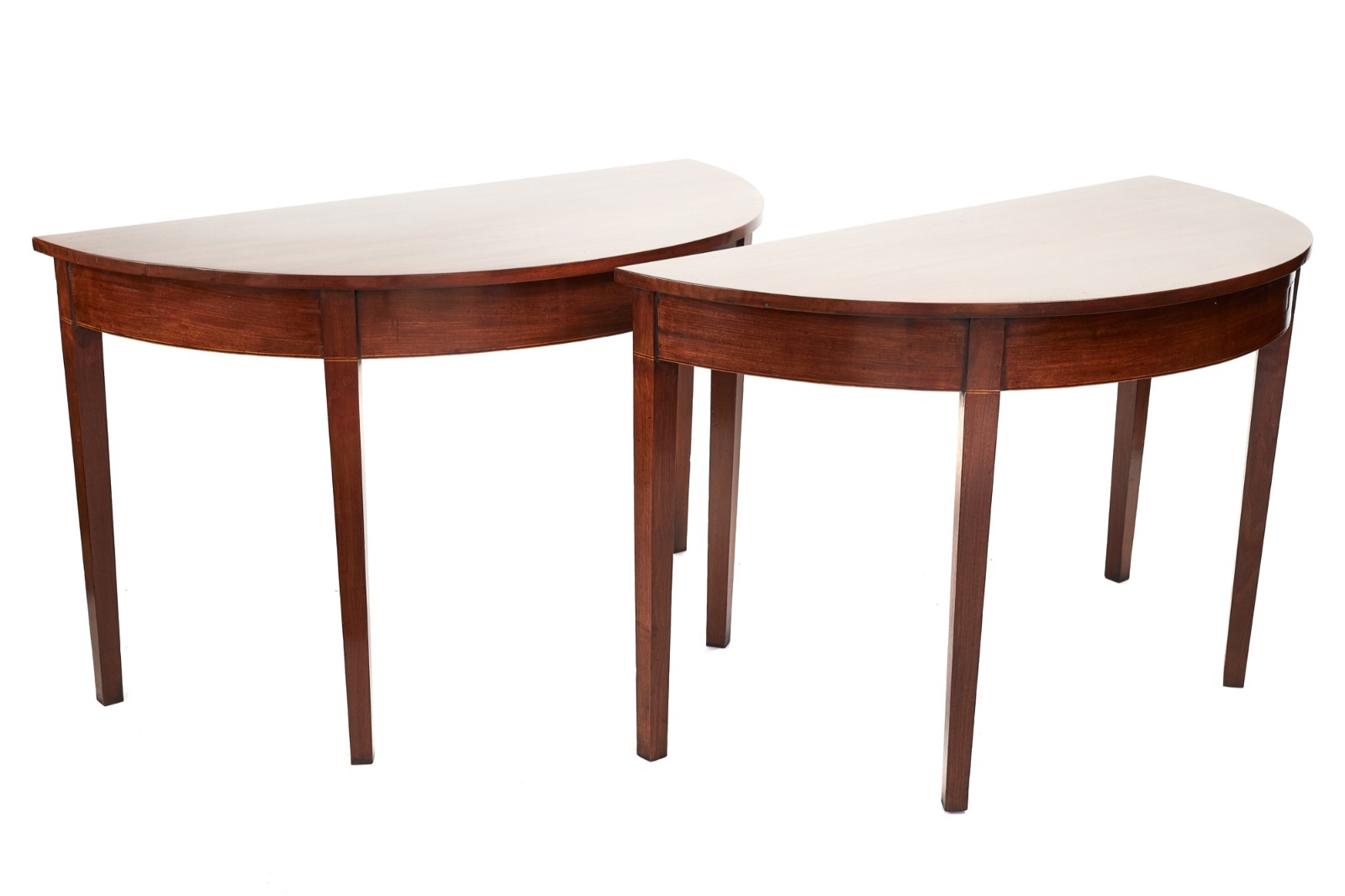 Pair of Georgian Mahogany Demi Lune Console Tables (1 of 7) Pair of Georgian Mahogany Demi Lune Console Tables (1 of 7)