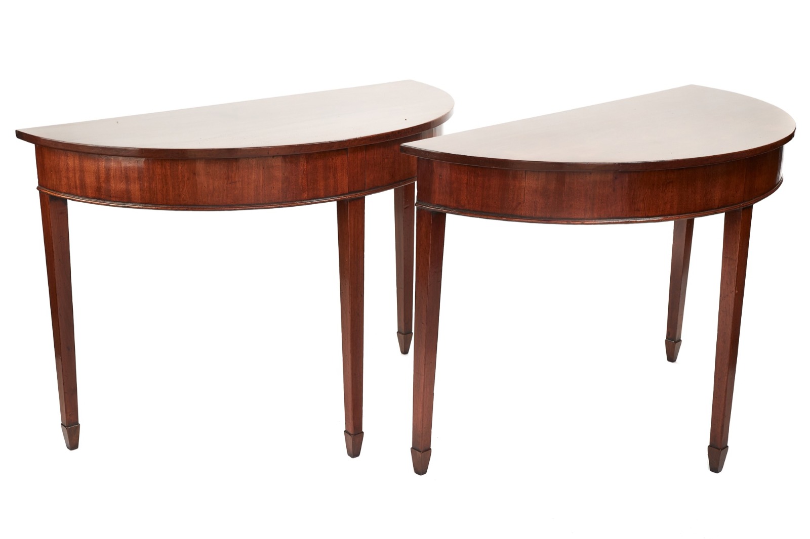 Pair of Georgian Mahogany Demi Lune Console Tables (1 of 6) Pair of Georgian Mahogany Demi Lune Console Tables (1 of 6)