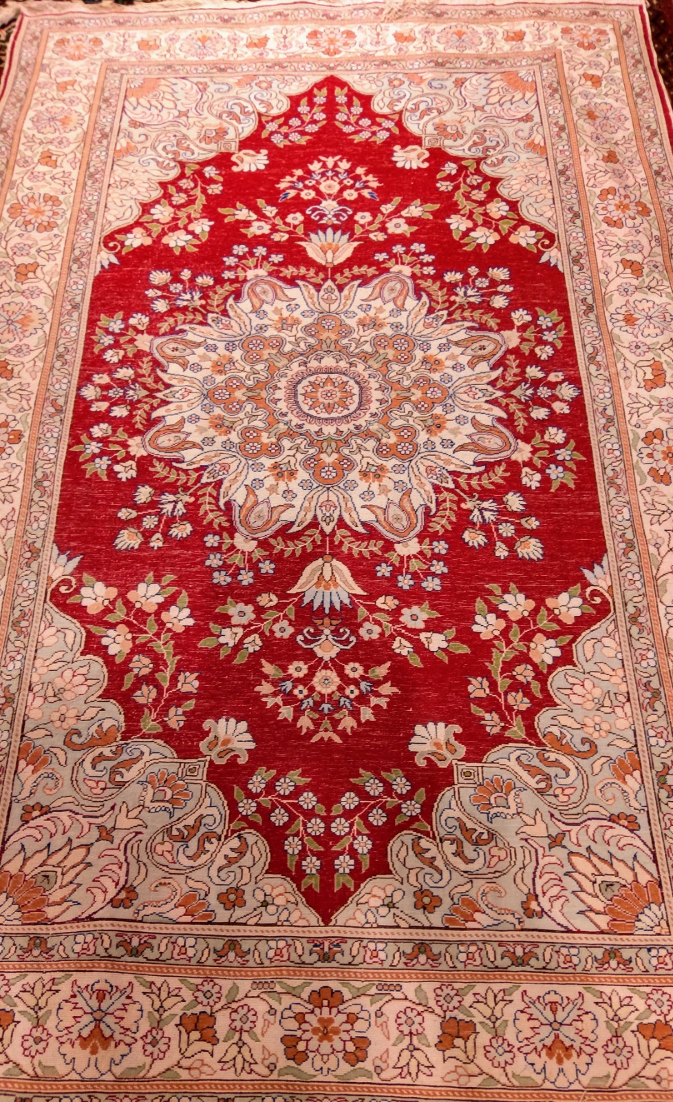 Kayseri Silk Rug, Turkish, Early 20th Century (1 of 6)