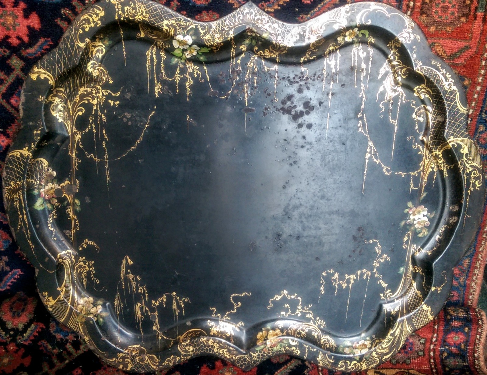 Large Georgian Toleware Tray c.1810 (1 of 6)