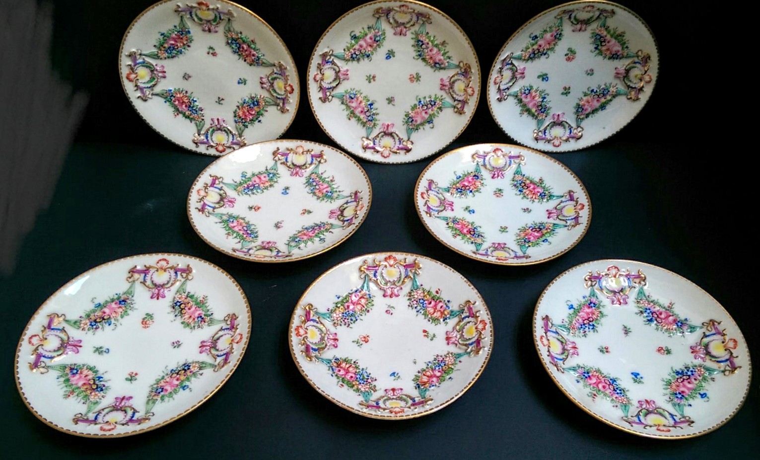 Eight Naples Porcelain Saucer Dishes c.1835 (1 of 6)