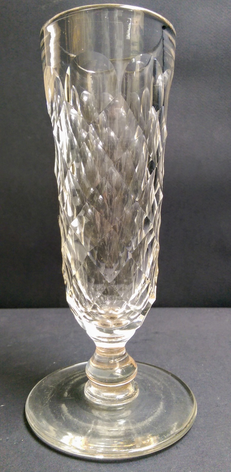 Magnificent Facet Cut Ale Glass c.1800 (1 of 4)