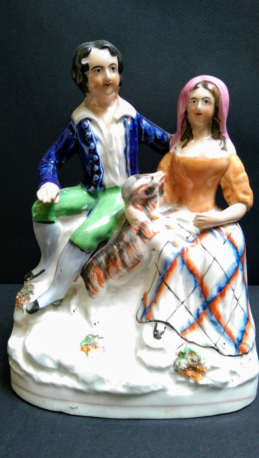 Staffordshire Figure Group of Couple with Goat c.1845 (1 of 5)