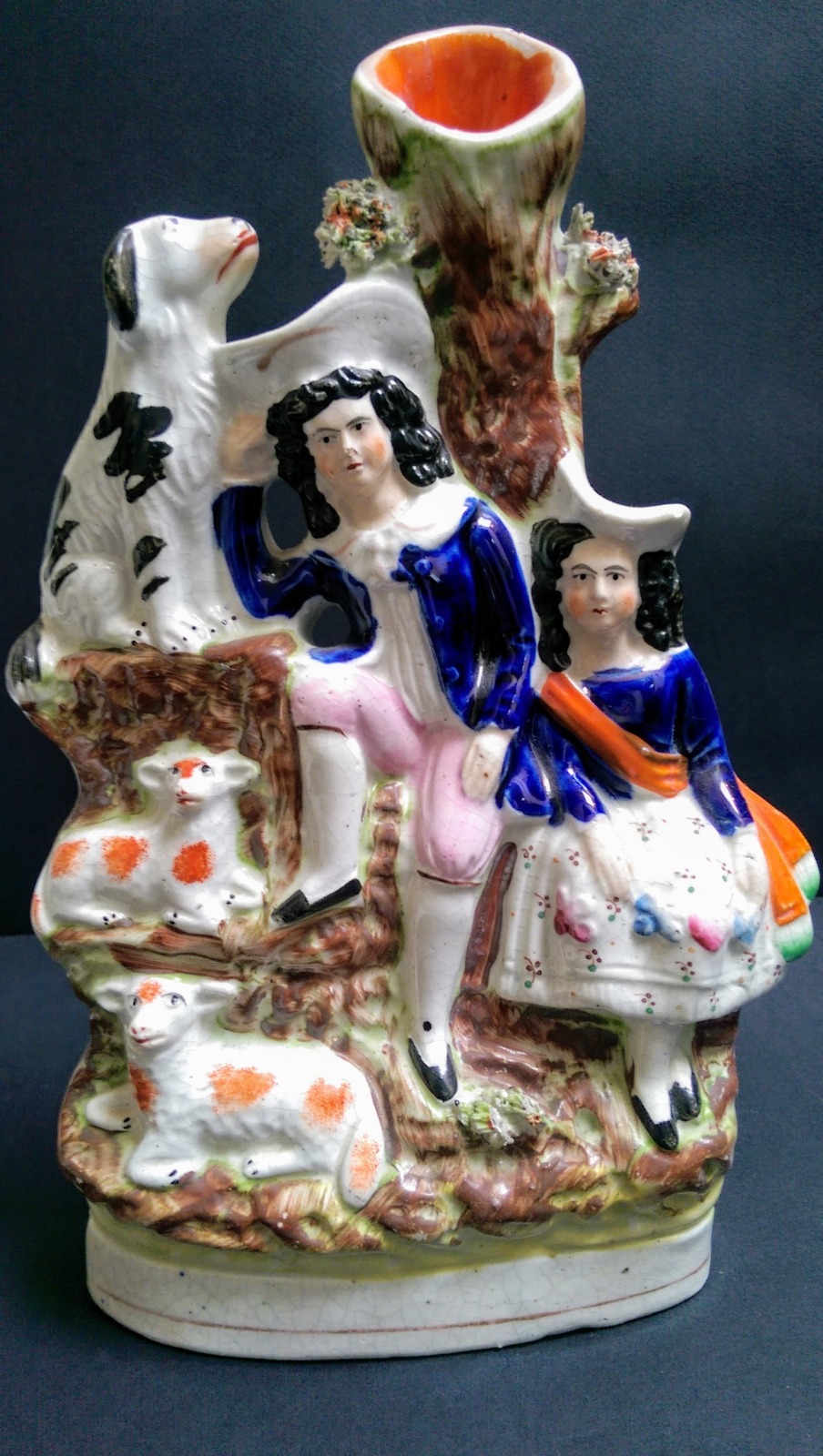 Staffordshire Figure Group Spill Vase c.1855 (1 of 6)
