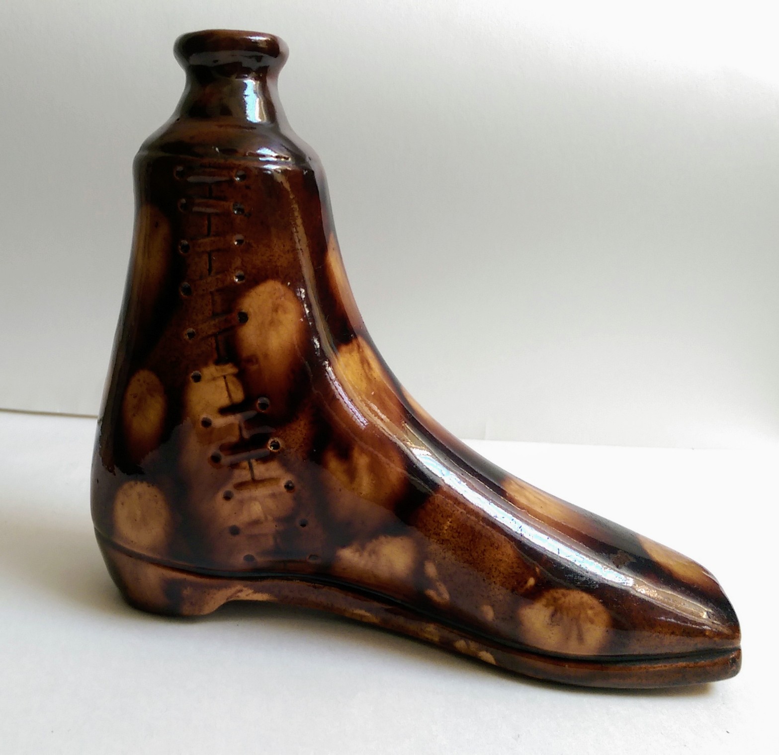 Spirits Flask Shaped as an Ankle Boot c.1840 (1 of 7)