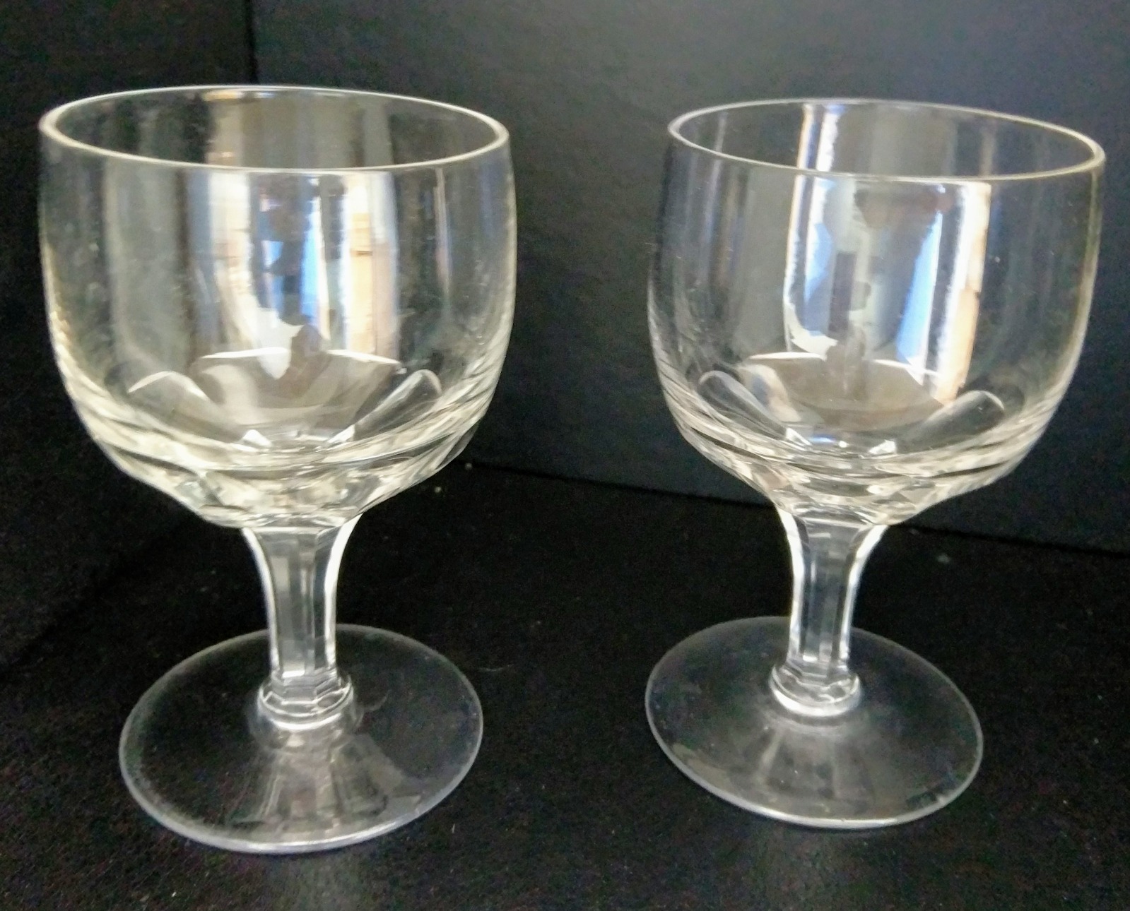 Pair of Early Victorian Facet Cut Rummers c.1845 (1 of 4)