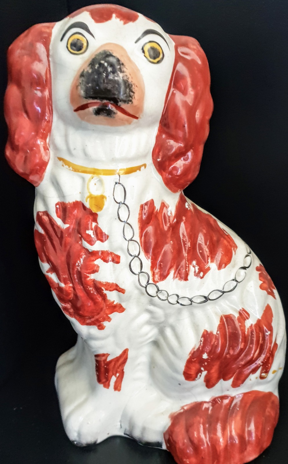 Staffordshire Seated Spaniel c.1860 (1 of 7)