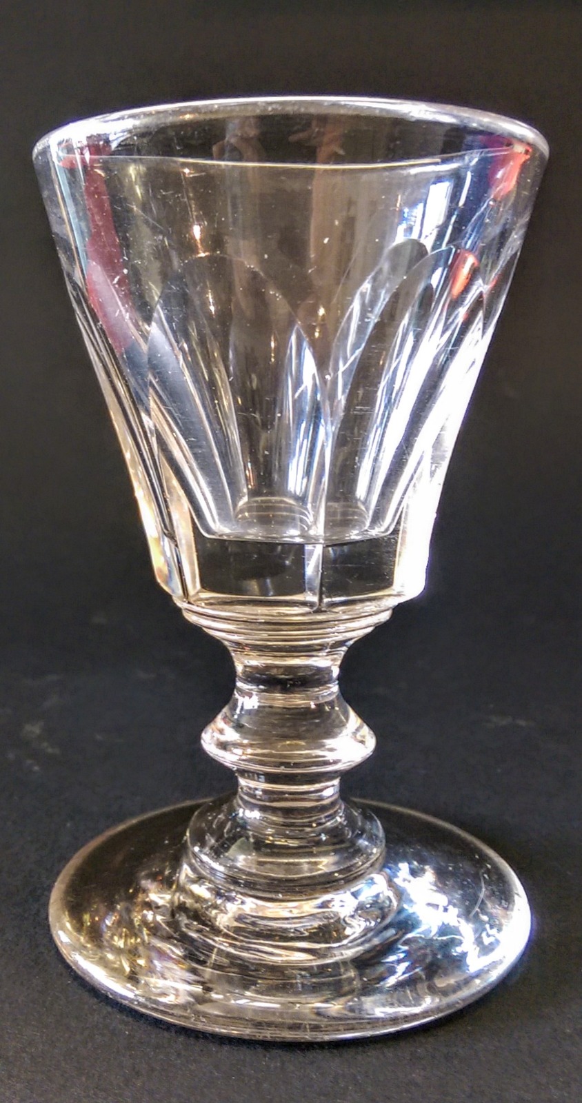 Facet Cut Wine Glass c.1820 (1 of 4)