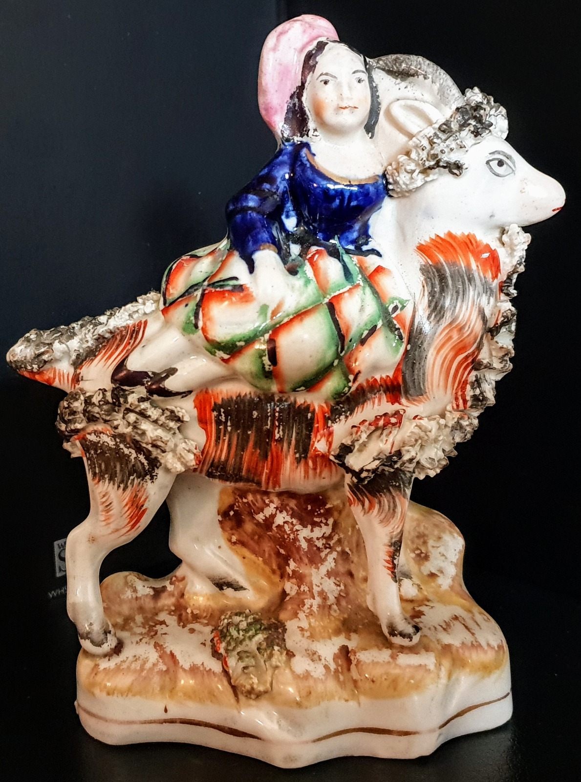 Staffordshire Portrait Figure of the Princess Royal on a Goat c.1850 (1 of 1) Staffordshire Portrait Figure of the Princess Royal on a Goat c.1850 (1 of 1)