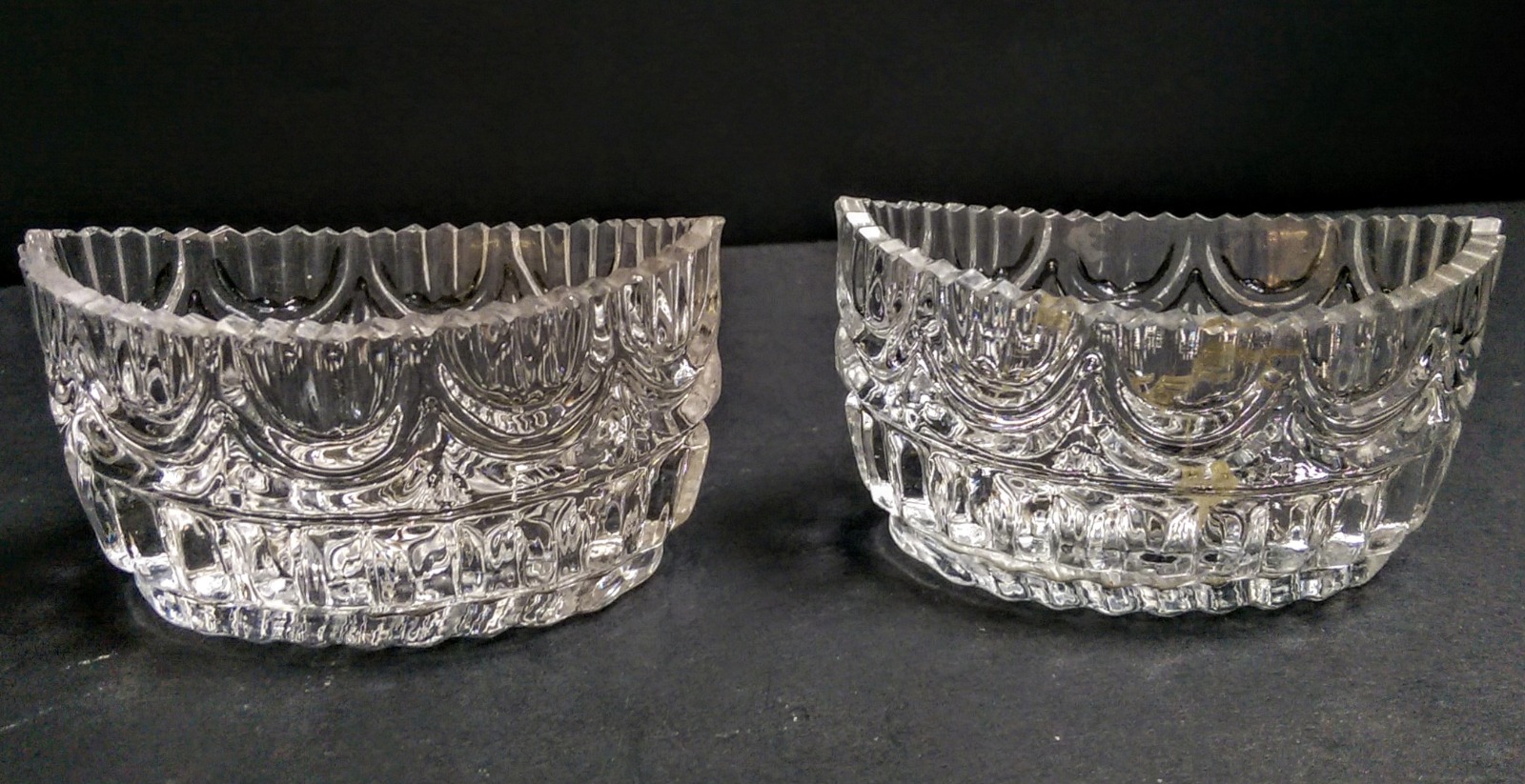 Pair of Glass Salts c.1860 (1 of 5)